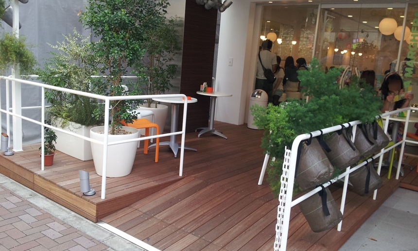 港区麻布カフェデッキ ウッドデッキ施工専門店 尚雲堂